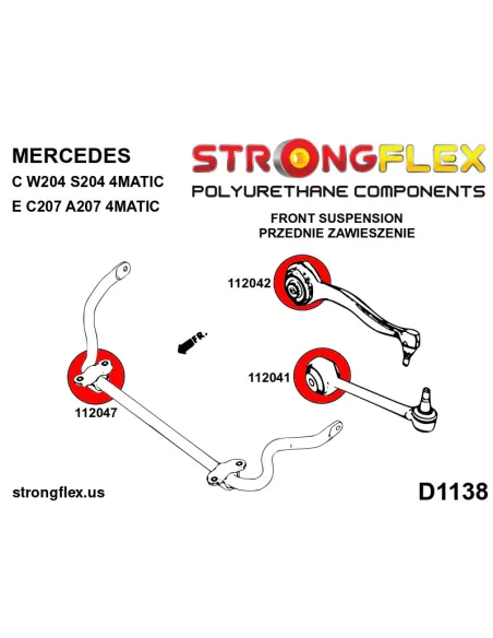 116270B: Front suspension bush kit