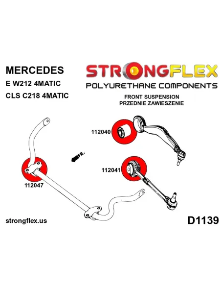 116272A: Front suspension bush kit SPORT