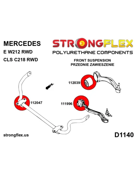 116274A: Front suspension bush kit SPORT