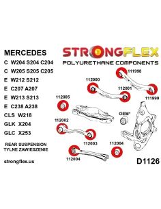 116275B: Full suspension polyurethane bush kit 2