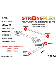 200004B: Rear trailing arm bush - front 46mm 2