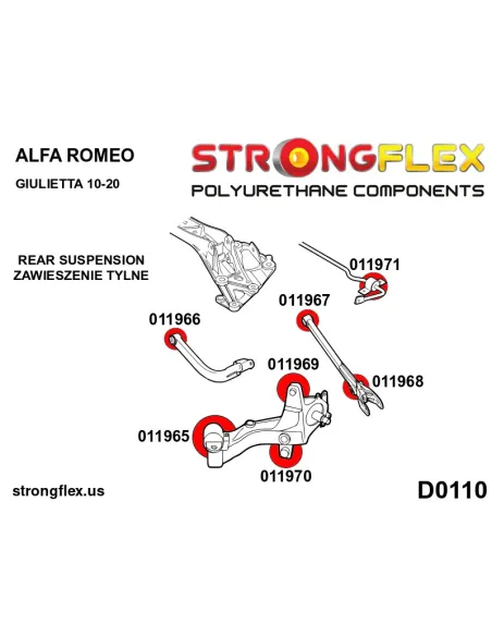 016251A: Full suspension bush kit SPORT