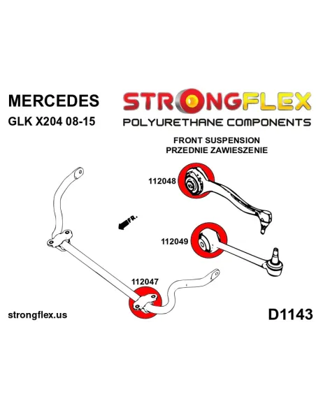 116276A: Front suspension bush kit SPORT