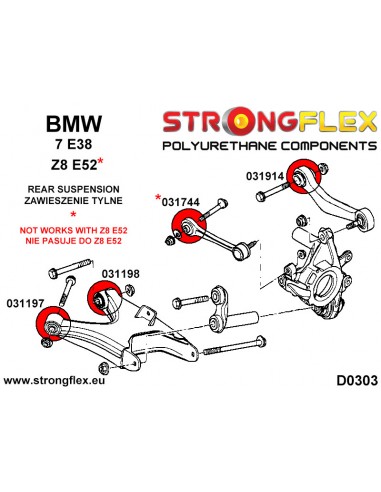 036090A: Rear suspension bush kit SPORT