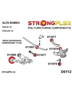 016253A: Rear suspension bush kit SPORT 2