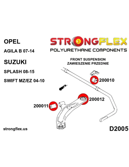 200012B: Front control arm – rear bush