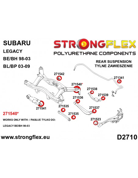 271523A: Rear trailing arm front bush SPORT
