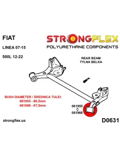 061966A: Rear beam bush 67,5mm SPORT 2