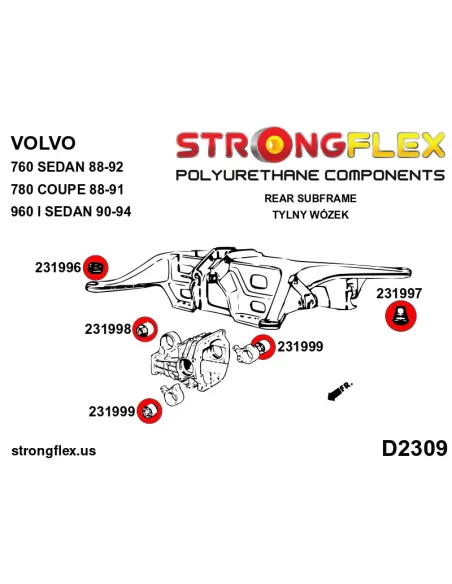 231996B: Rear subframe – front bush