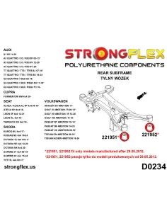 221951B: Rear subframe – front bush 60mm 2