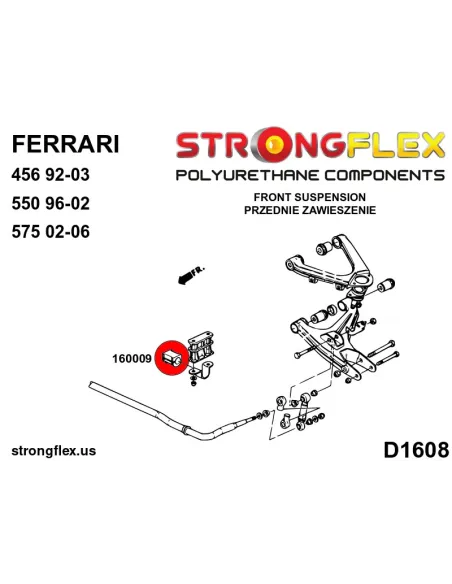 160009A: Front / rear anti roll bar bush SPORT