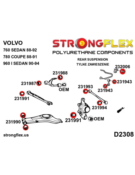 236213B: Full suspension bush kit