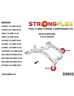 286205A: Rear subframe bush kit AWD SPORT 2