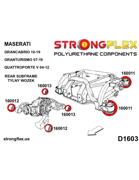 166101B: Full suspension polyurethane bush kit