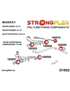 166103A: Rear suspension bush kit SPORT 2