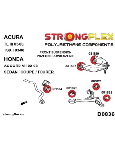 086229A: Front suspension bush kit SPORT 2