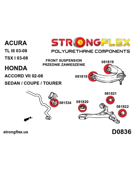086229B: Front suspension bush kit