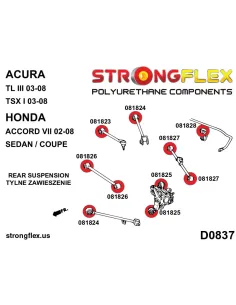 116255B: Rear suspension bush kit 2