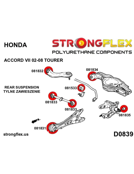 086234A: Full suspension bush kit SPORT