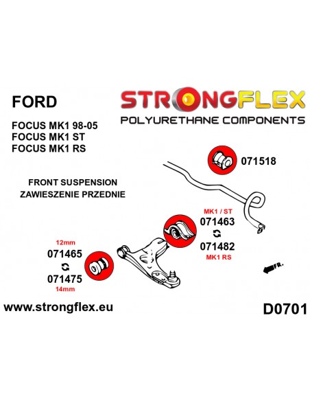 076156B: Full suspension bush kit