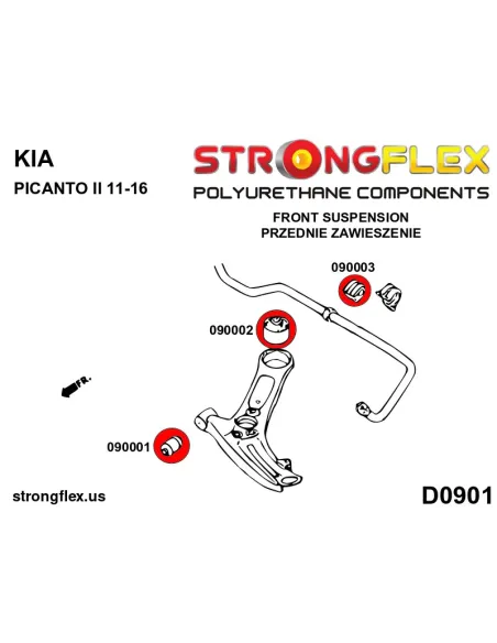 090002B: Front control arm – rear bush