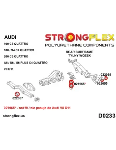 026270A: Rear subframe bush kit SPORT 2