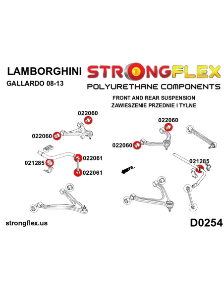 022061A: Front anti roll bar link bush SPORT