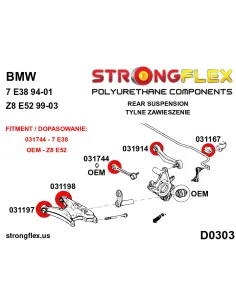 036088B: Rear suspension bush kit 2