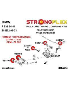 036090B: Rear suspension bush kit 2