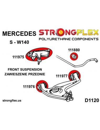 116248A: Front suspension bush kit SPORT