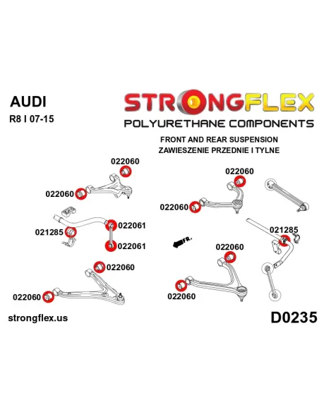 026272A: Suspension bush kit SPORT