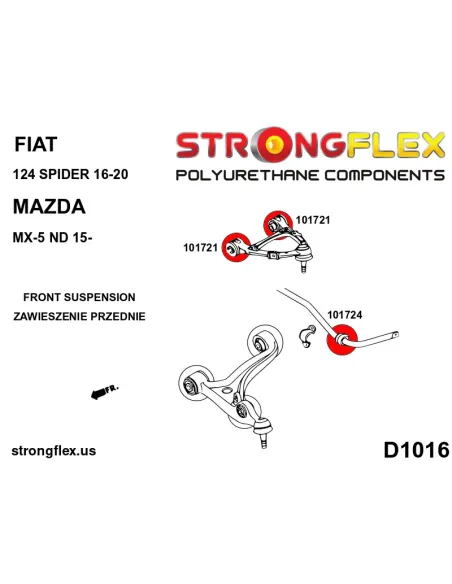 101721A: Front upper arm bush SPORT
