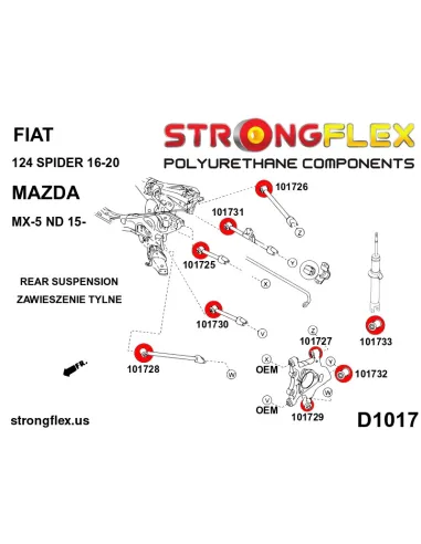 101726A: Rear upper arm – inner bush SPORT