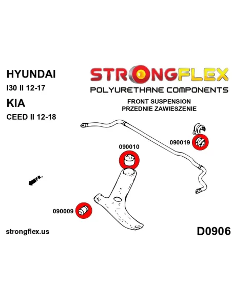 090010B: Front control arm – rear bush