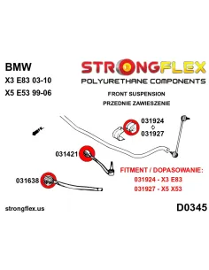 036095B: Front suspension bush kit 2