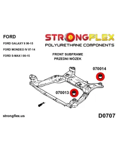 076157B: Front subframe bush kit 2