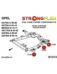 136222B: Front subframe bush kit 2