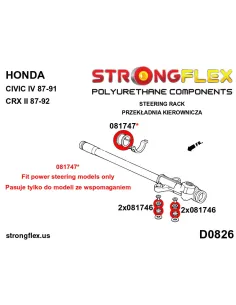 086200B: Steering rack mount bush kit 2