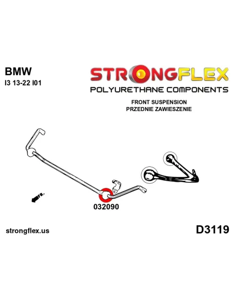 032090A: Front anti roll bar bush SPORT
