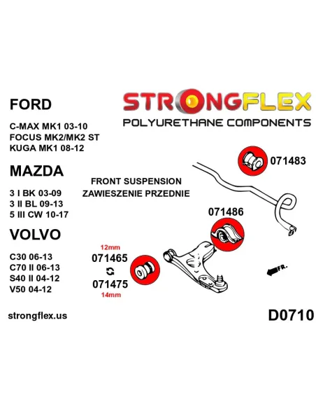 076162B: Full suspension bush kit