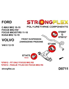 076164B: Full suspension bush kit 2