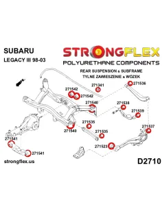 216240B: Rear subframe bush kit 2