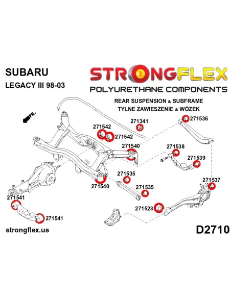 271341A: Front / rear anti roll bar bush SPORT
