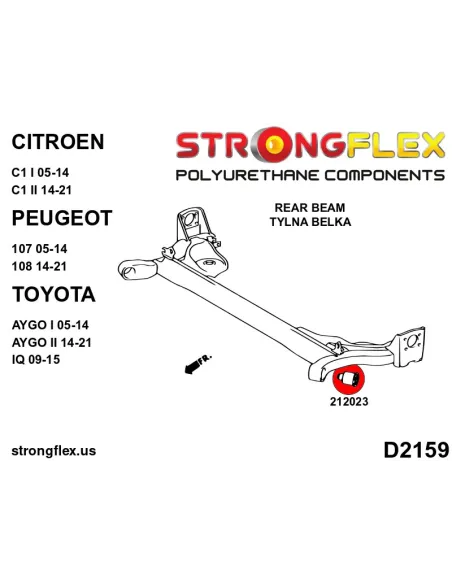 212023B: Rear beam bush