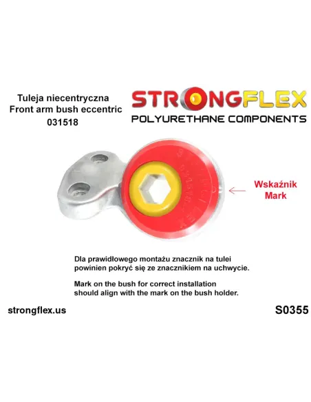 031518A: Front lower arm bush 66mm - excentric SPORT