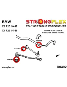 036101B: Front suspension bush kit 2
