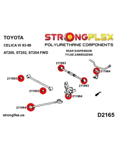 216277B: Rear suspension bush kit 2