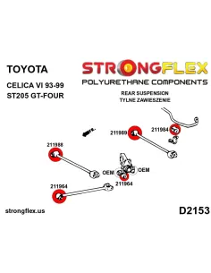 216279A: Rear suspension bush kit SPORT 2