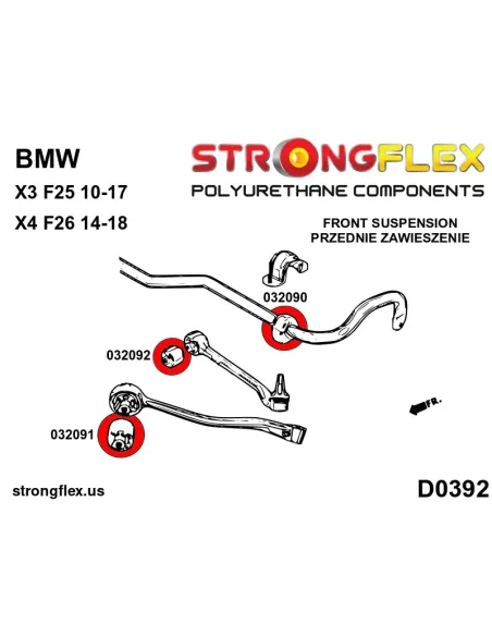 036100A: Full suspension polyurethane bush kit SPORT