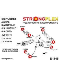 116281B: Rear suspension bush kit 2